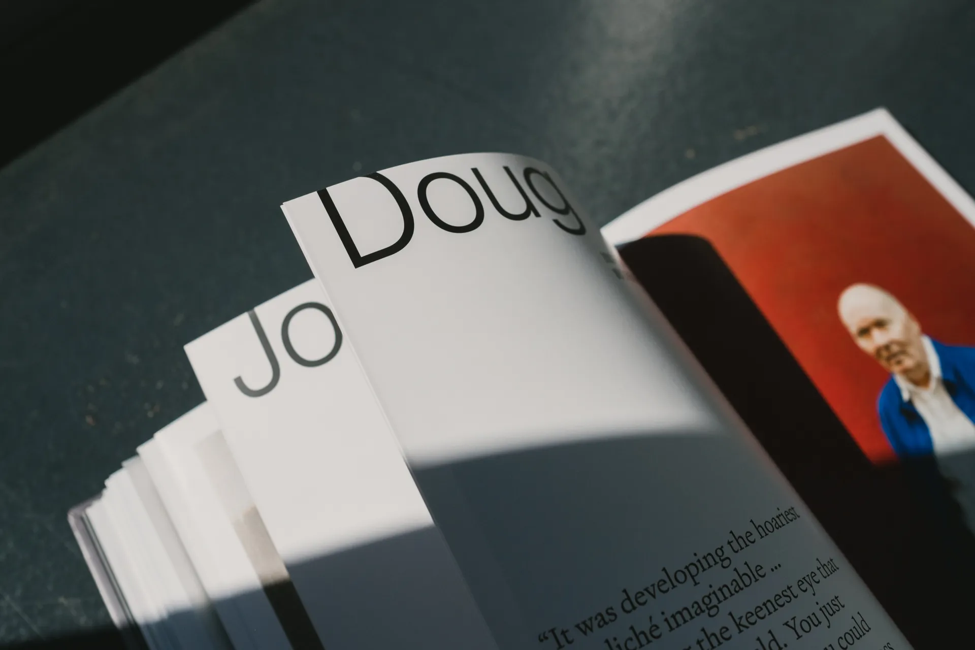 Internal spread designed for the Meet The Artists publication, featuring strong grids and typography.