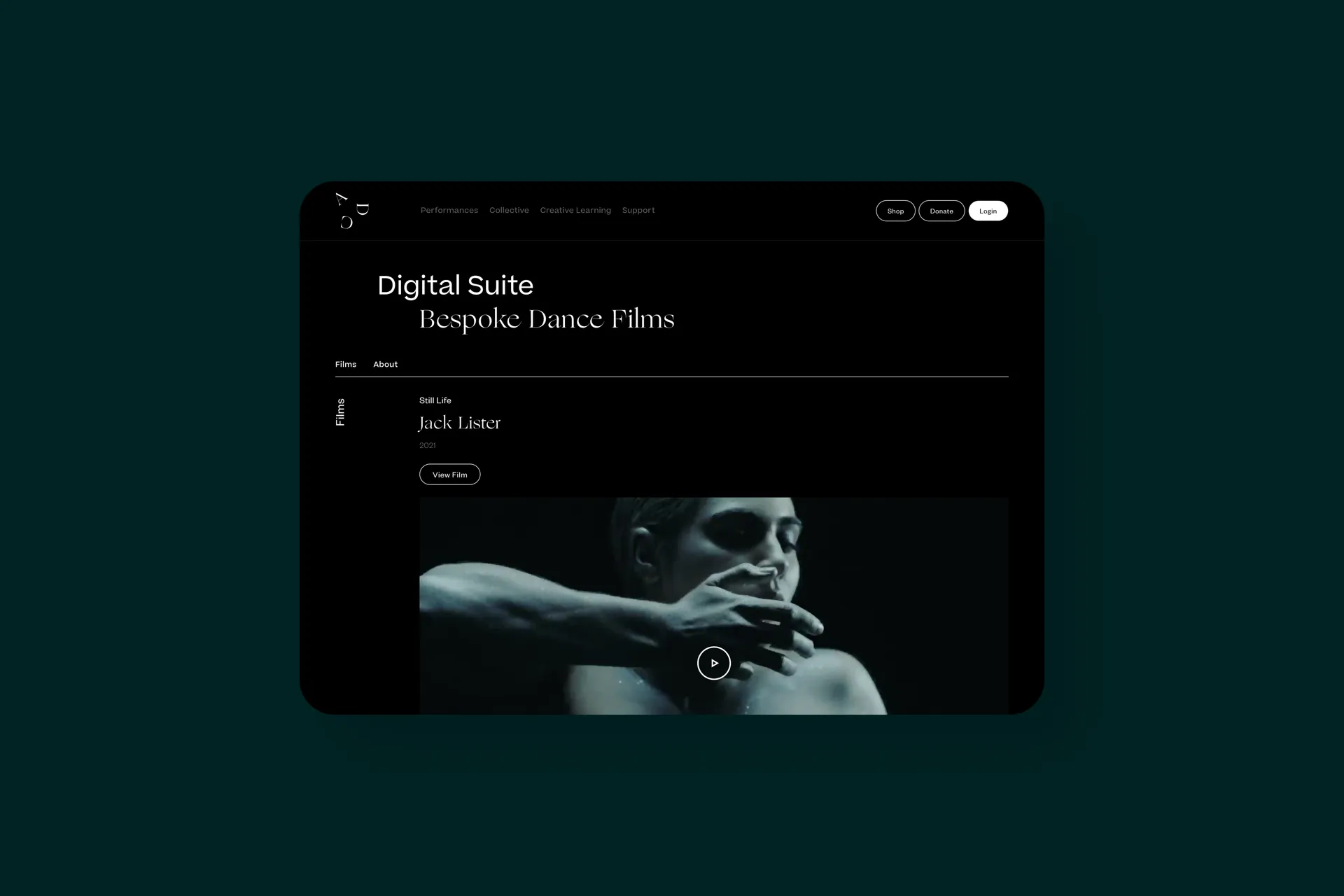 Custom coded digital suite for Australian dance company